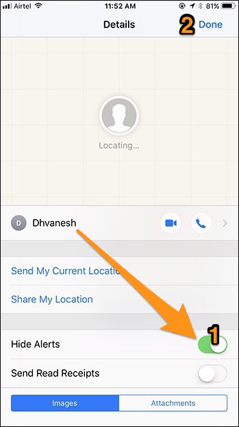 How to Hide Alerts from Specific Messages Chats in iOS 11