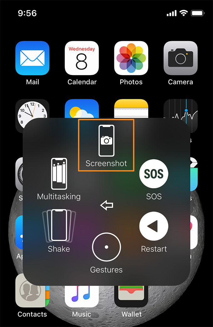 How to Take a Screenshot on iPhone X via AssistiveTouch