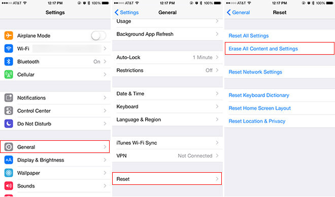 How to Erase All Data on iPhone – Step 1