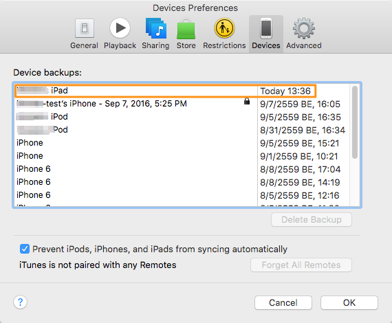 Backup iPad to macOS Sierra by iTunes – Step 2