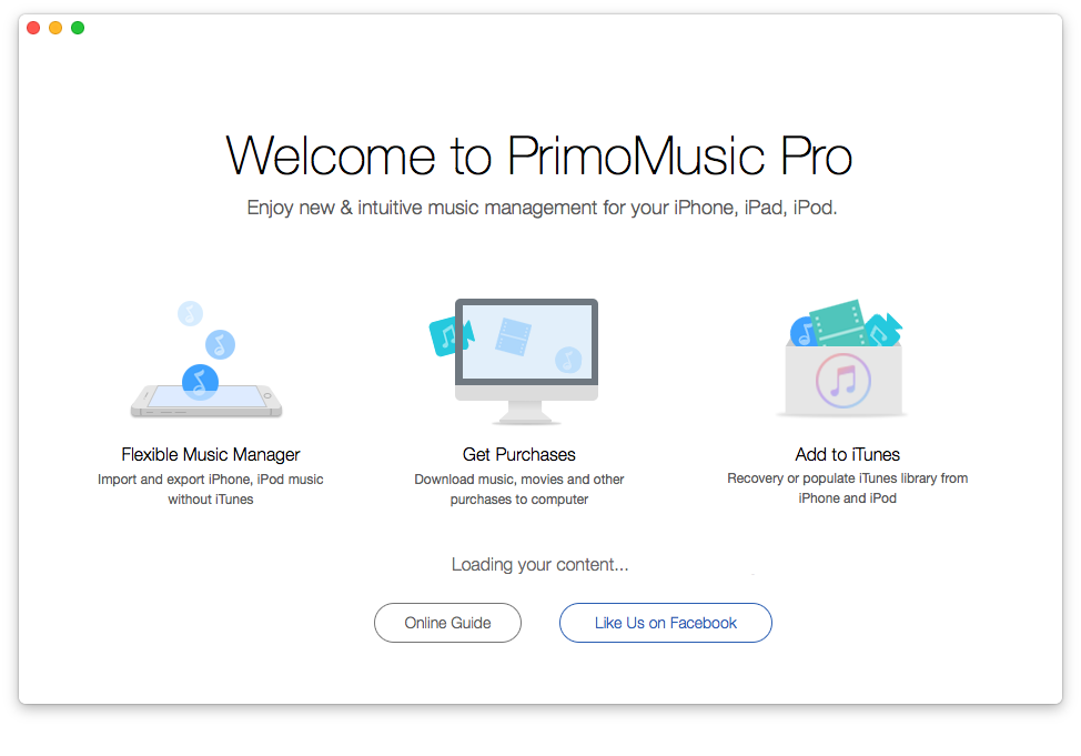 How to Copy Music from Mac to iPhone with PrimoMusic – Step 1