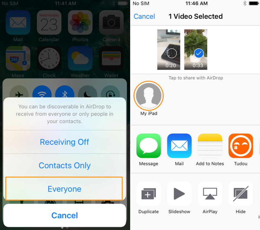 How to Send iPhone Video to iPad via AirDrop