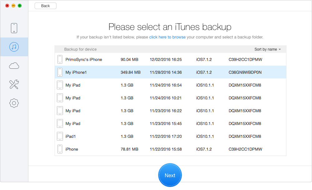 How to Recover Deleted Videos from iTunes Backup – Step 2