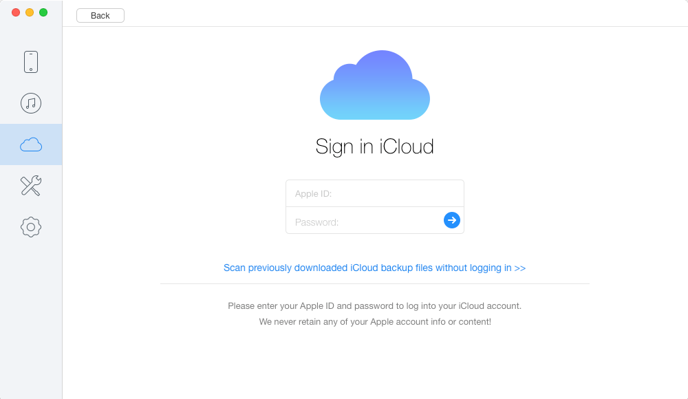 How to Restore Text Messages from iCloud - Step 2