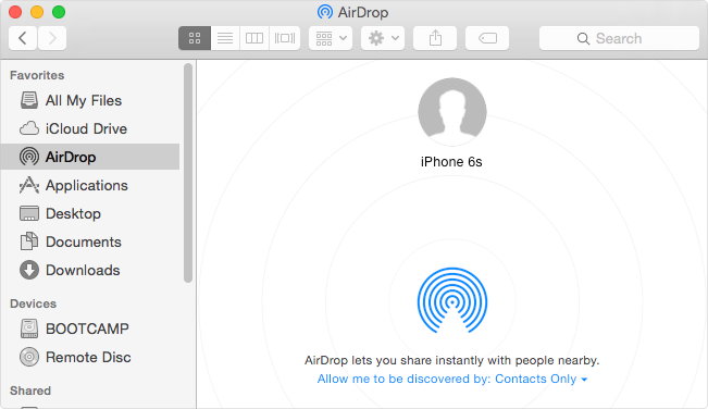 Transfer Photos from Mac to iPhone via AirDrop