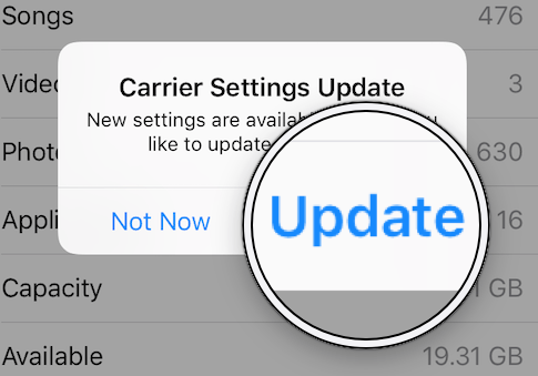 iPhone Voicemail Not Working – Update Carrier