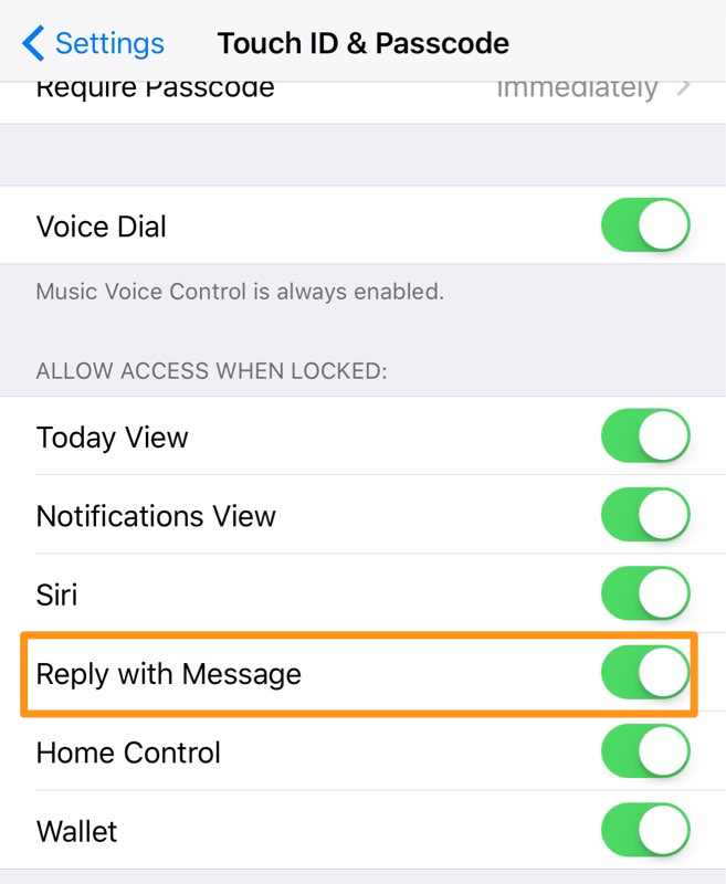 Turn on Quick Reply in Message on iOS 11/iOS 10