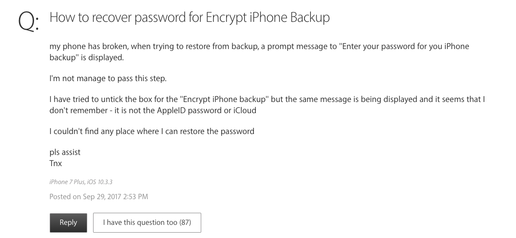 How to Recover Encrypt iPhone Backup Password
