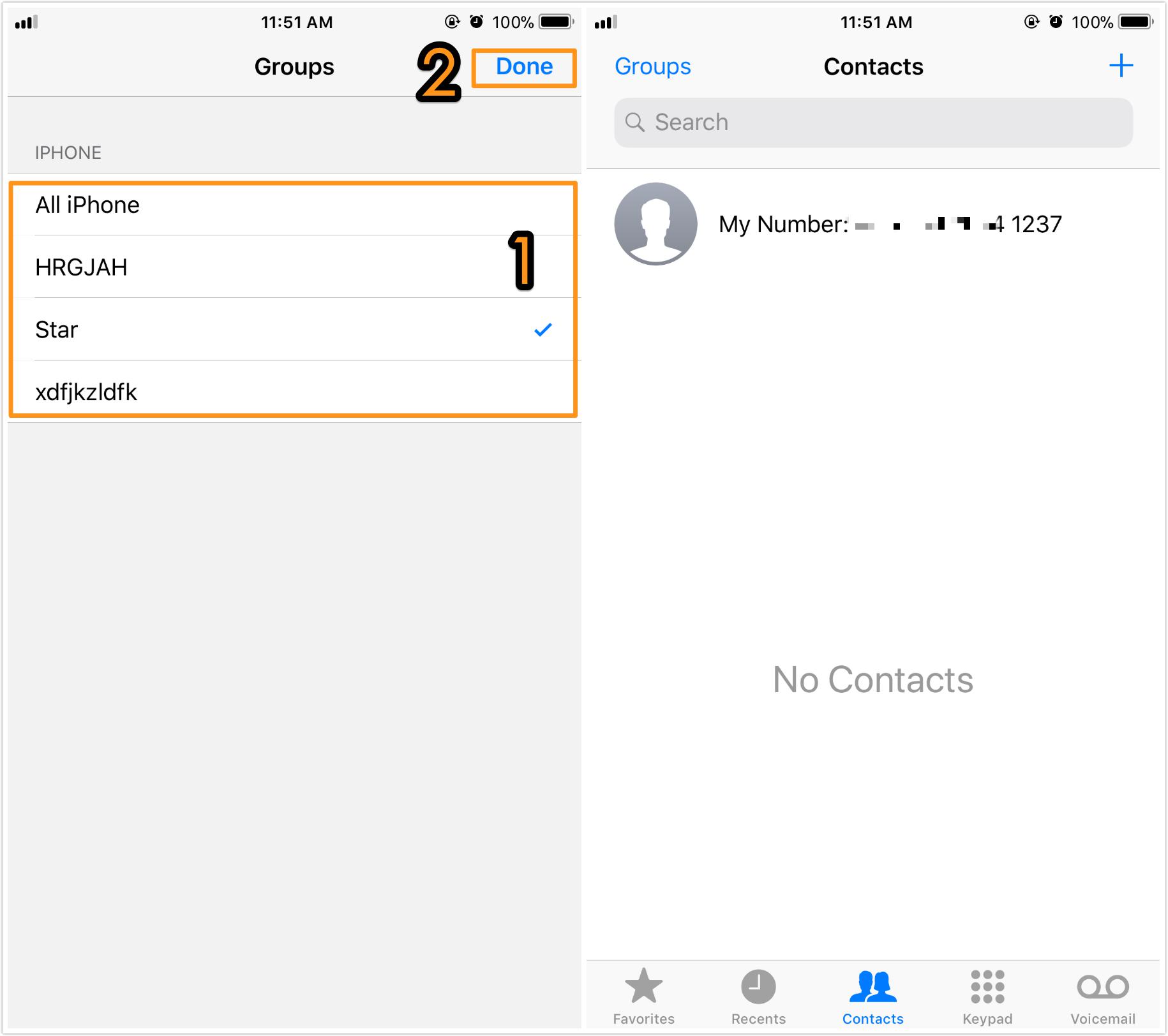 How to Delete Contacts on iPhone 8/X via Groups