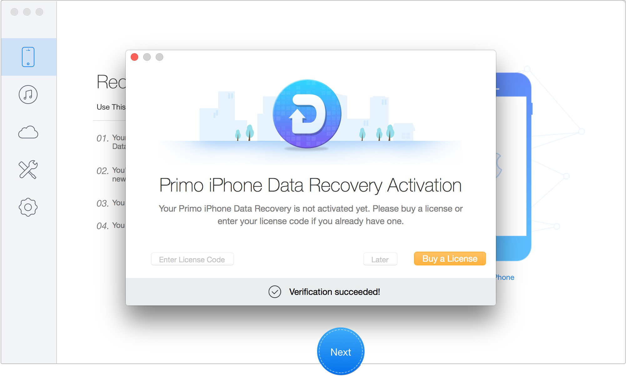 Primo iPhone Data Recovery Go Pro