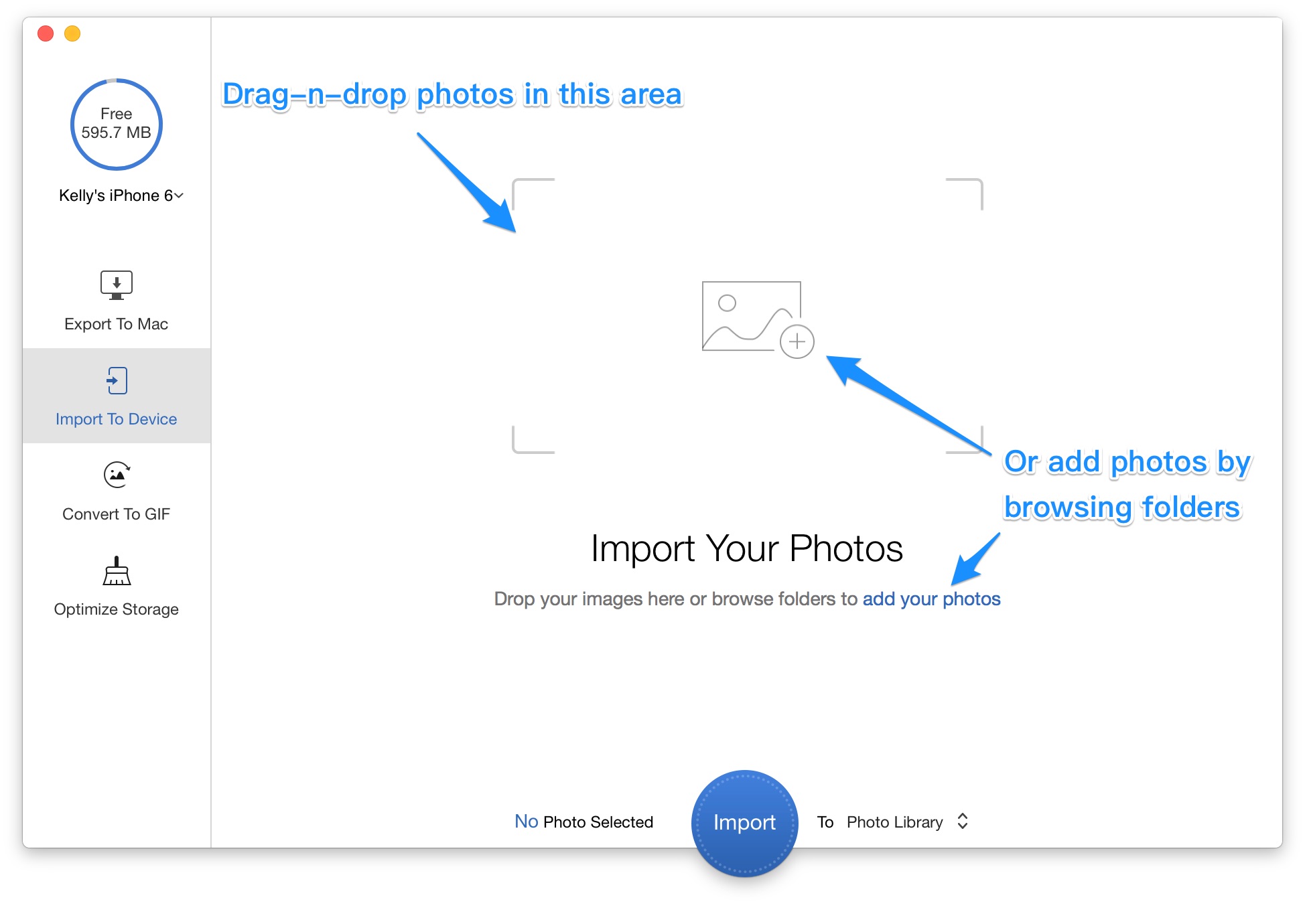 Import Photos to iPhone