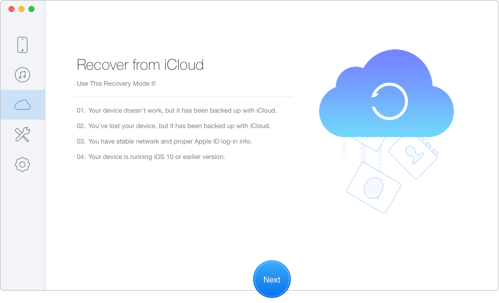 Restore Deleted Videos on iPhone from iCloud Backup – Step 1