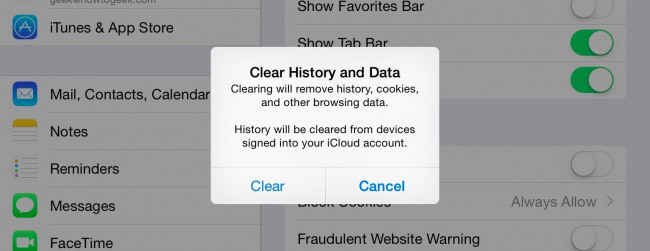How to Delete Safari History on iPhone – Step 3