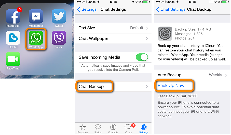How to Backup WhatsApp on iPhone SE/6s/5s via iCloud