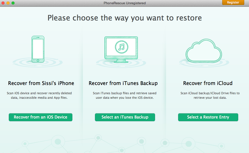 How to Backup iPhone via Primo iPhone Data Recovery – Step 1