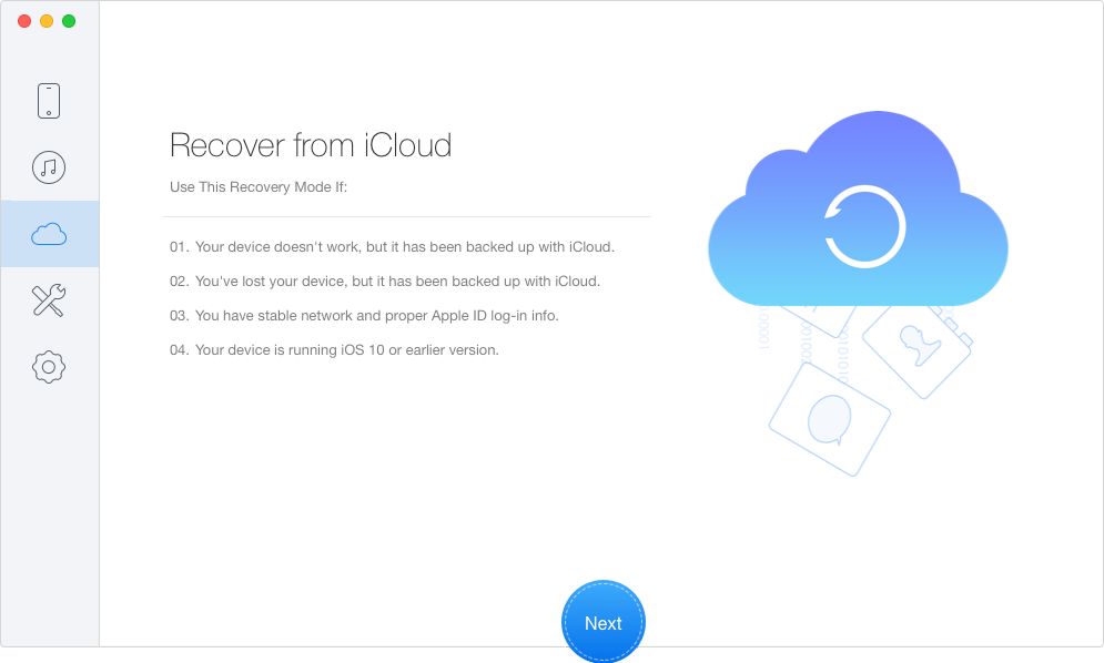 How to Restore Text Messages from iCloud Backup – Step 1