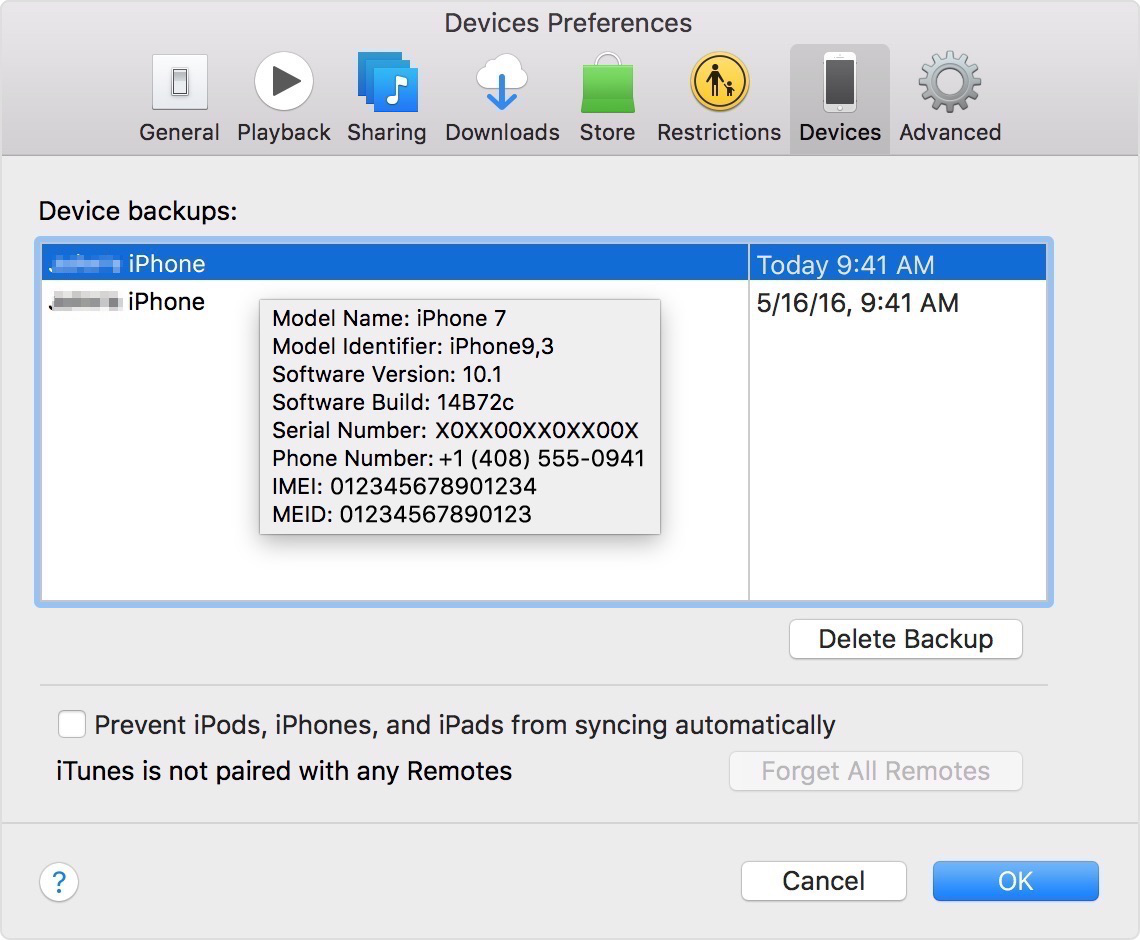 How to Delete iPhone Backup in iTunes