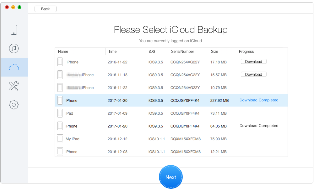 How to Download iCloud Backup to Computer – Step 2