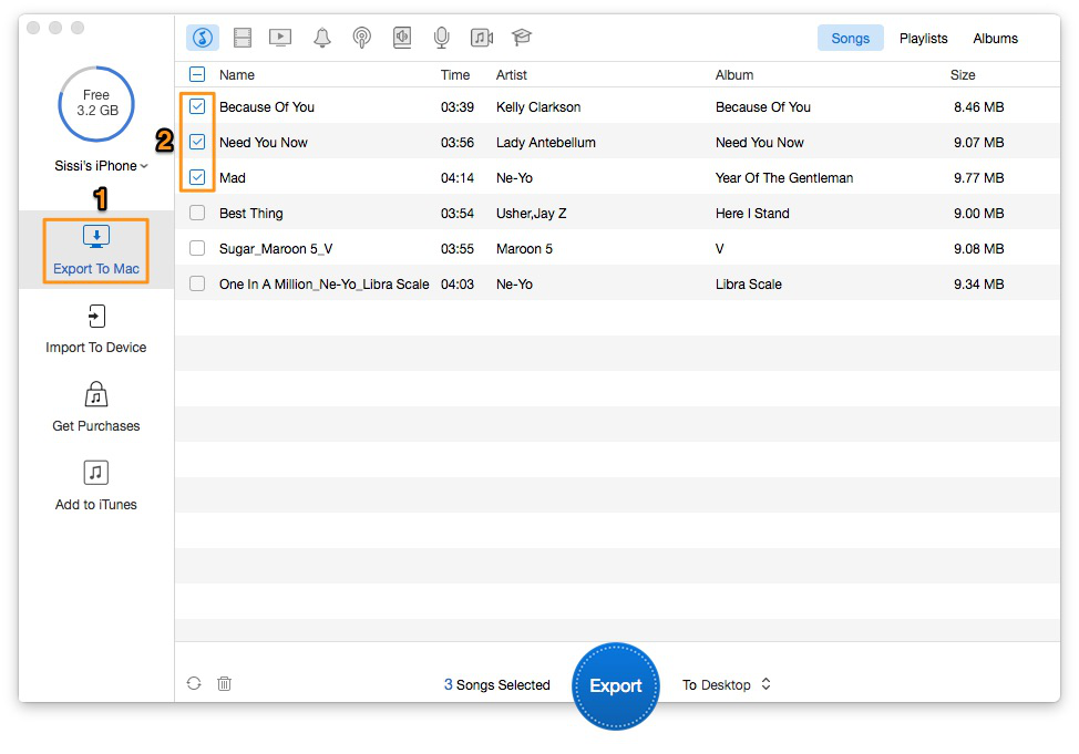 download music from iphone to mac