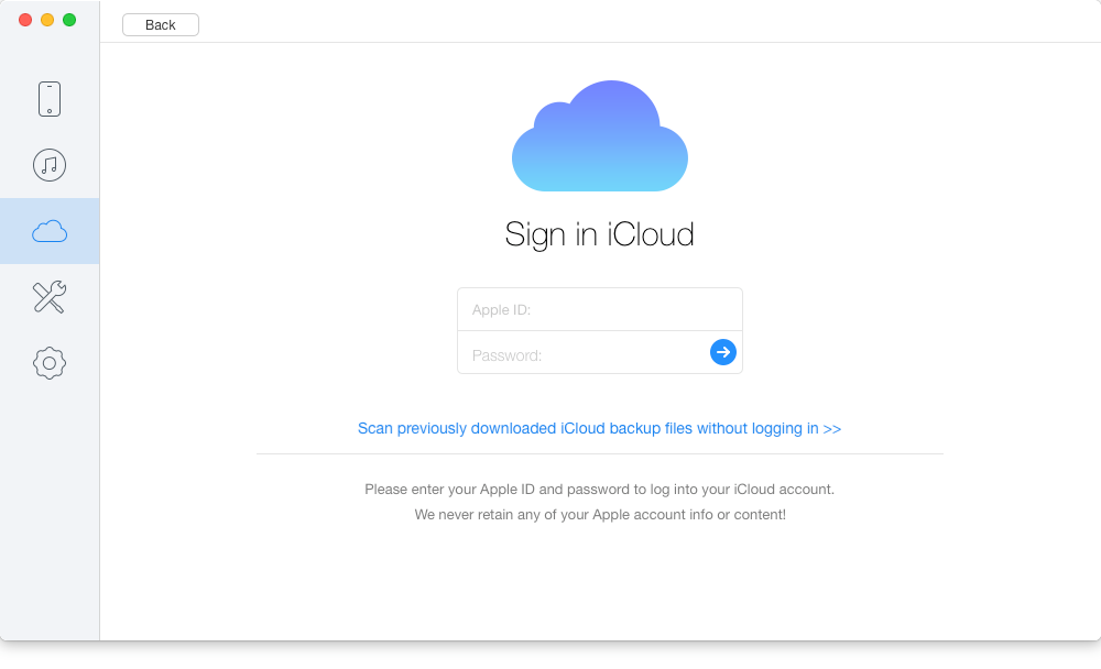How to Get Contacts from iCloud Selectively – Step 2