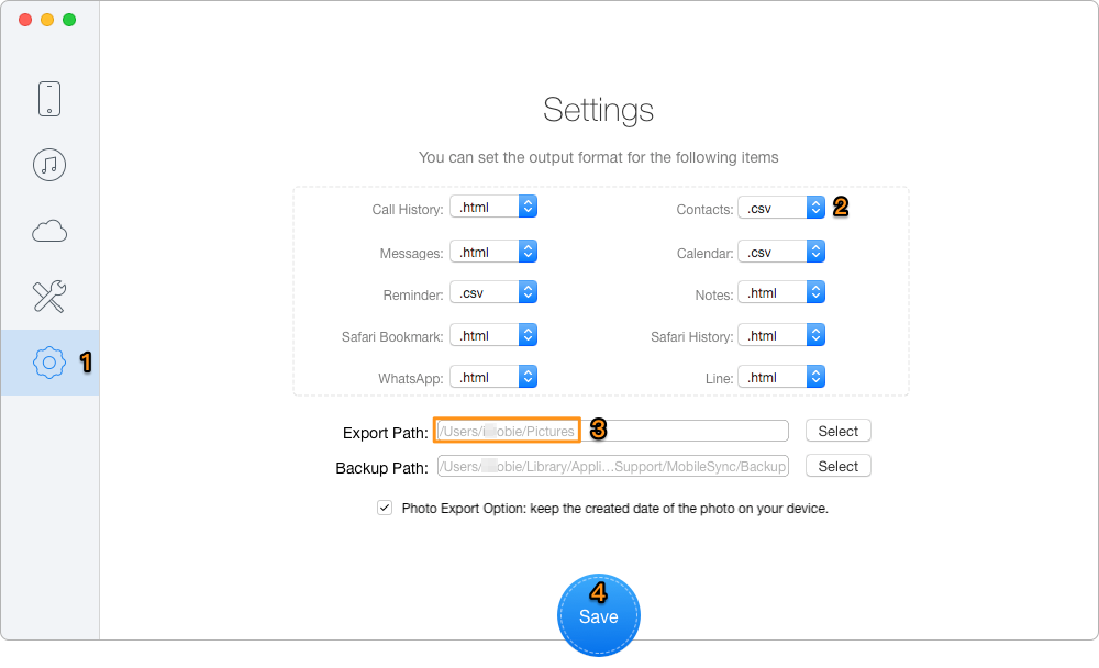 How to Import Contacts from iPhone to iCloud Selectively – Step 1