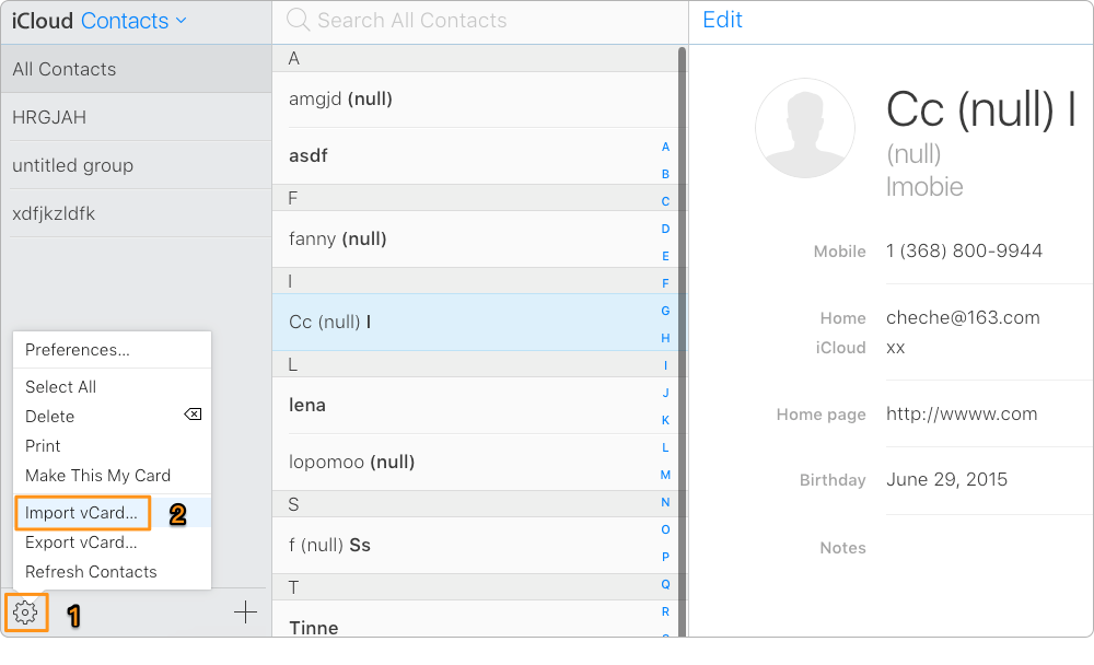 How to Import Contacts from iPhone to iCloud Selectively – Step 4