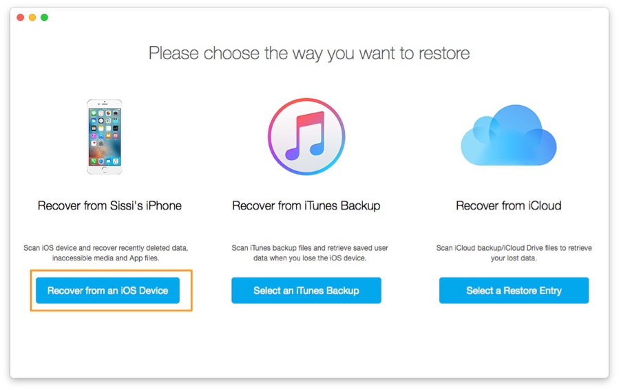 How to Make an iPhone Backup with Promo iData Recovery – Step 1