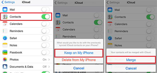 How to Restore Contacts on iPhone after Updating to iOS 10 – from iCloud