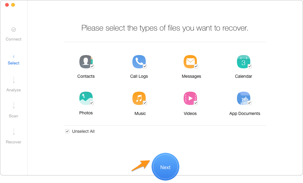 How to Recover Deleted Files on Android – Step 2