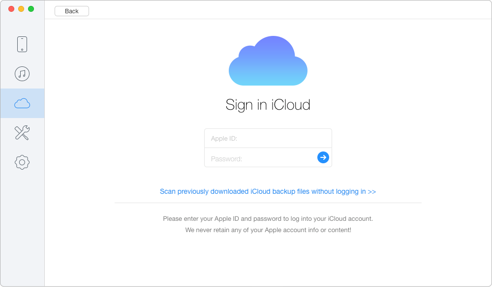 Restore Deleted Messages from iPhone 7 with iCloud Backup – Step 2