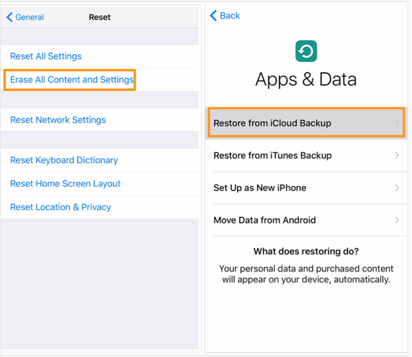 Recover Lost Data after iOS 11 by Restoring iCloud Backup