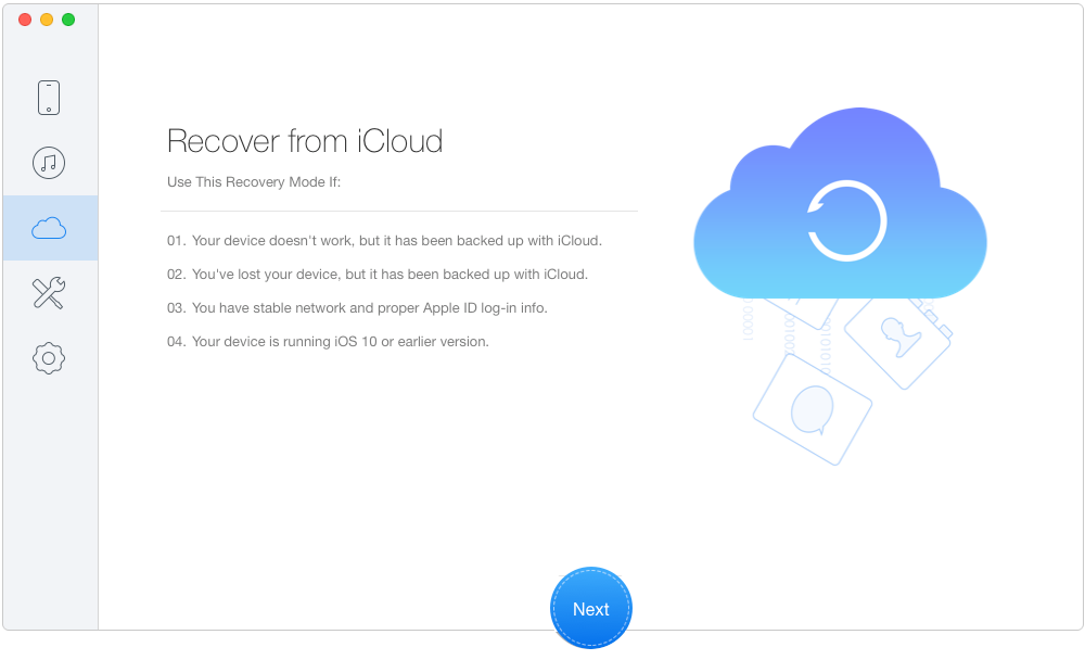 How to Retrieve Deleted Messages on iPhone via iCloud Backup – Step 1