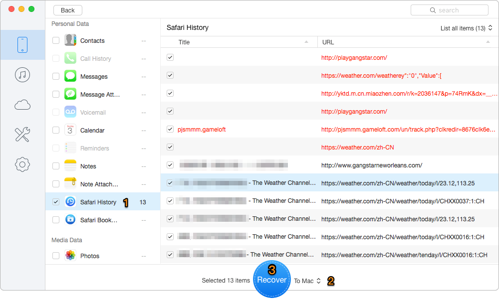 Recover Deleted Safari History on iPhone 7/7 Plus without Backup – Step 2