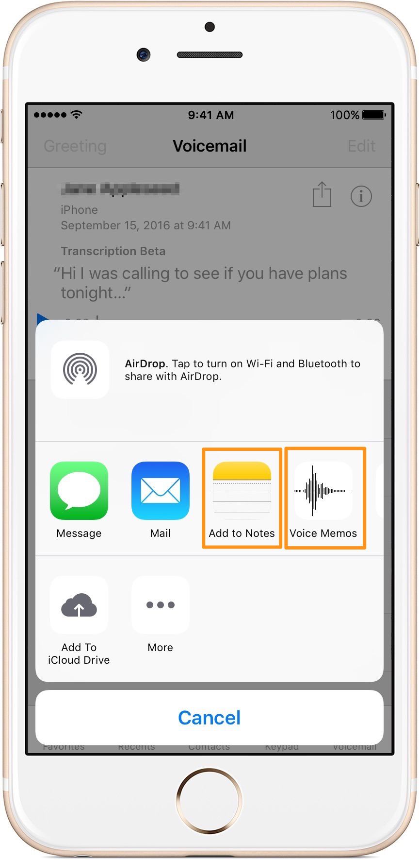 Save Voicemail on iPhone As Notes/Voice Memos