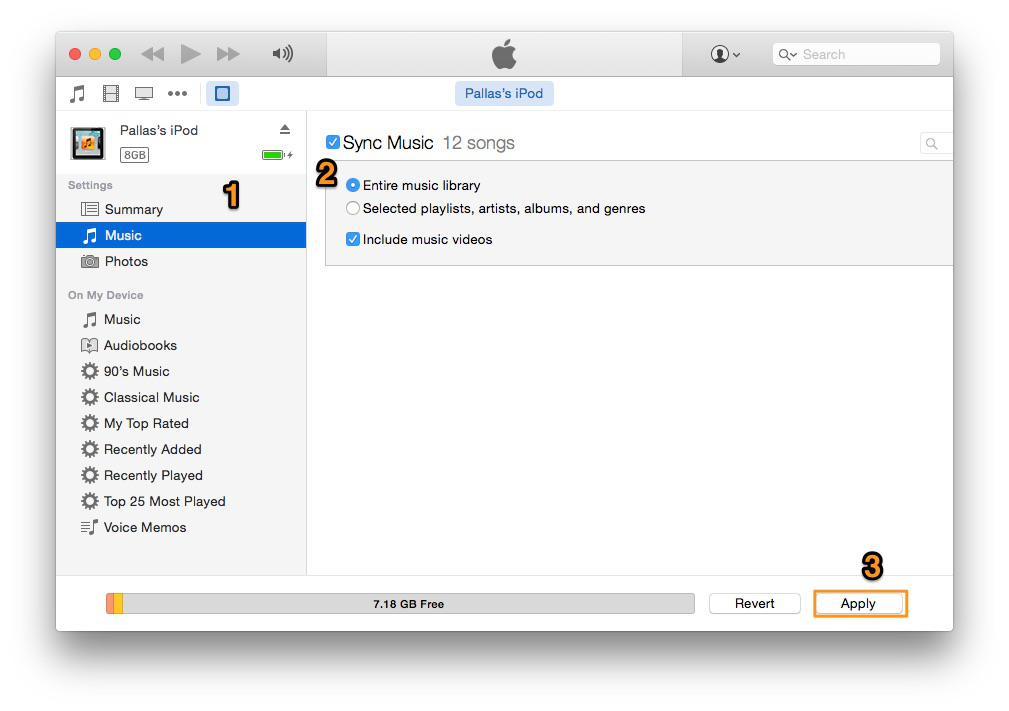 How to Transfer Music from iTunes to iPod - iTunes