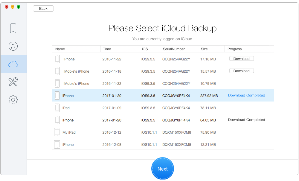 How to View iCloud Photos with Primo iPhone Data Recovery – Step 2
