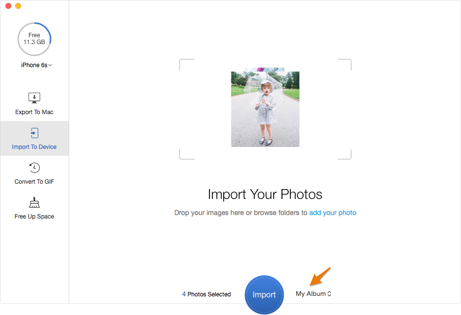 Transfer Photos from Computer to iPhone with PrimoPhoto