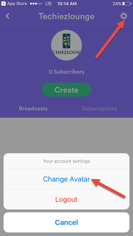 Changing Avatar on Hype Live Video App